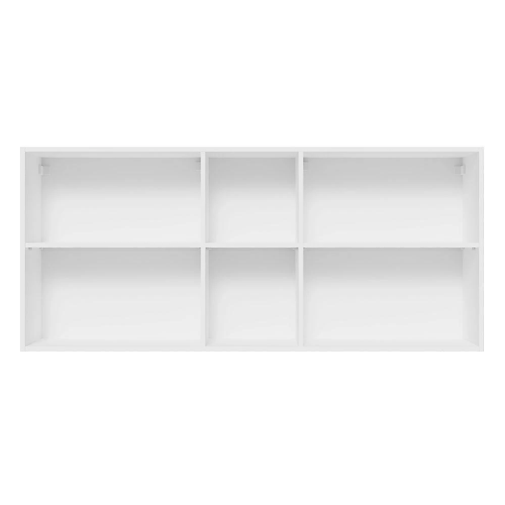 Armário de cozinha aéreo 150 cm 2 portas e 2 nichos branco/rustic glamy madesa