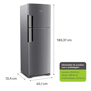 Geladeira Consul CRM44MK Duplex Inverter 377L Frost Free Inox 110V