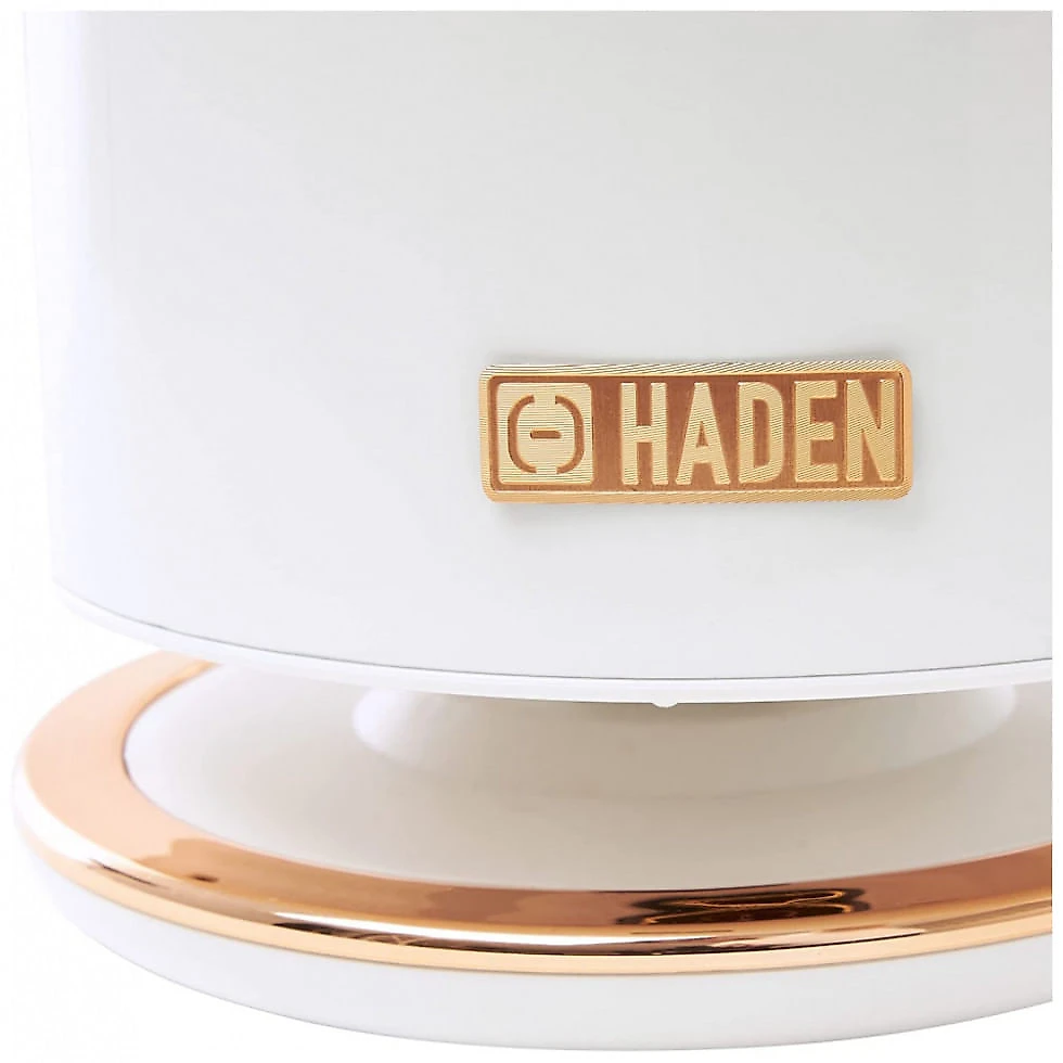 Haden 75089 Chaleira Elétrica 1.7L em Aço Inoxidável com Desligamento Automático e Proteção Contra Fervura, 110V, Branca
