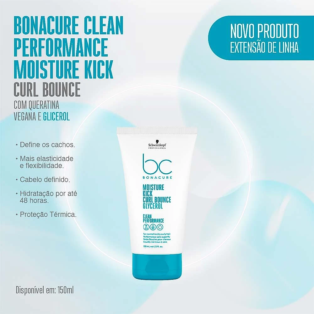 Schwarzkopf bc clean performance moisture kick creme em gel 150ml
