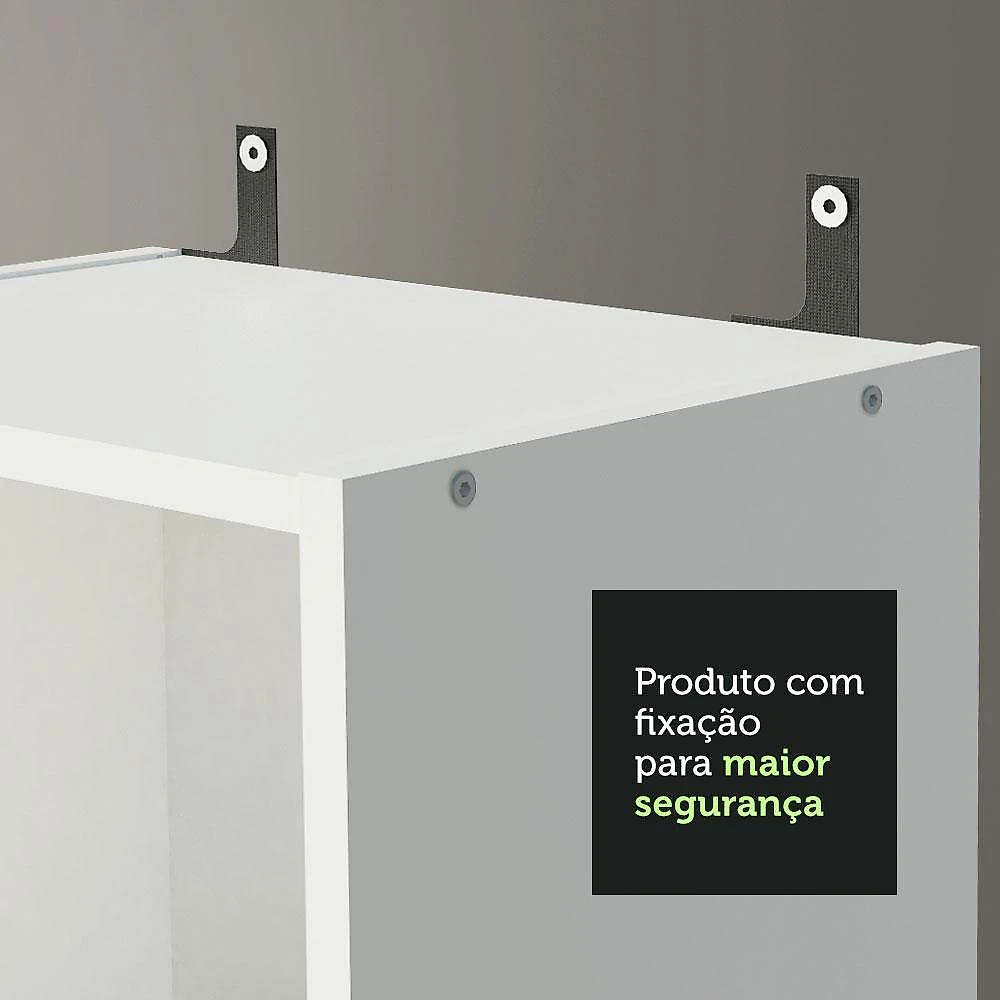Escrivaninha madesa alaska + estante livreiro 6906 - branco