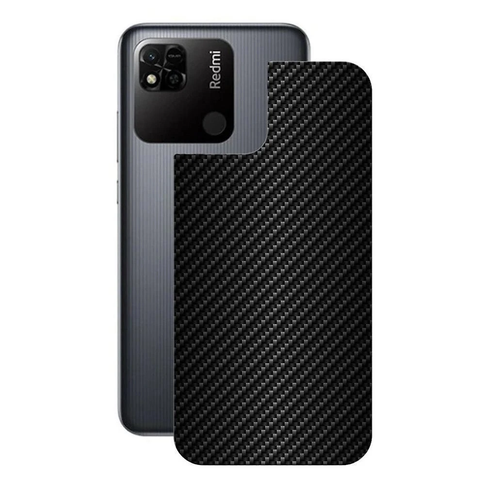 Película Para Redmi 10A-Traseira Fibra Carbono Preta-Gshield