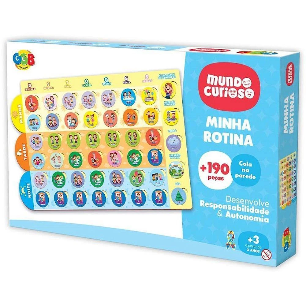 Brinquedo Educativo Minha Rotina 190 Peças Infantil GGB Plast