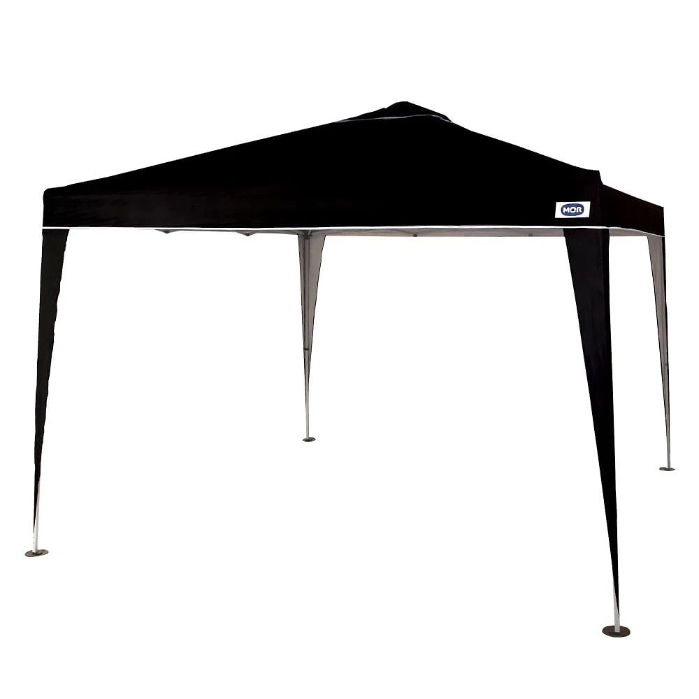 Miniatura Tenda Gazebo Praia Dobrável Preta Sanfonada 3 x 3 M Mor