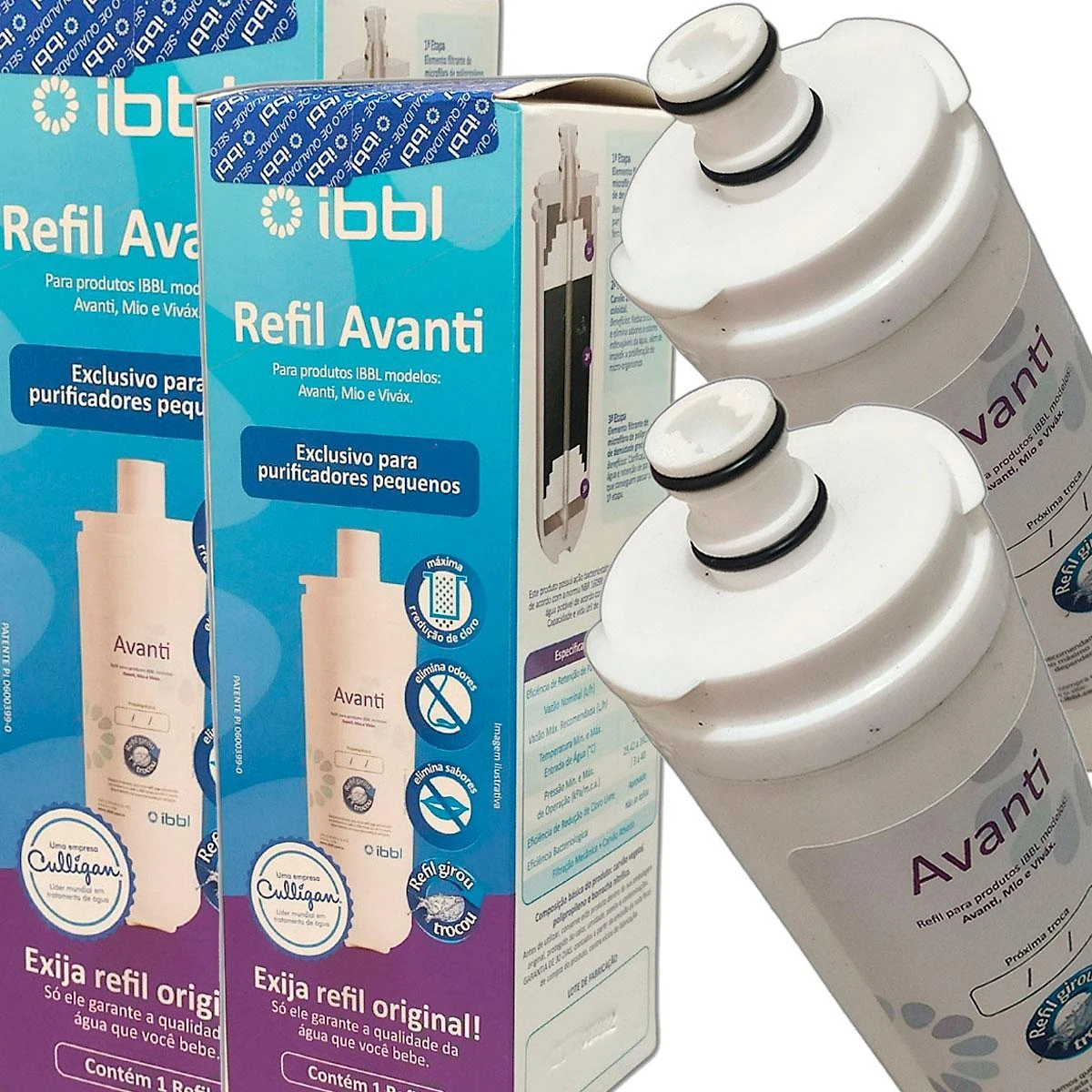 Miniatura Kit 2 Refil Filtro Ibbl Avanti Mio Vivax Purificador Àgua
