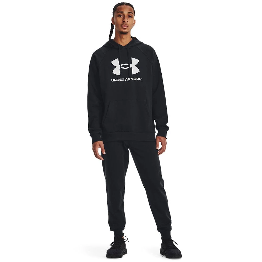 Miniatura Blusa Masculina Under Armour Rival Fleece Hoodie Big Logo Preto - 2GG