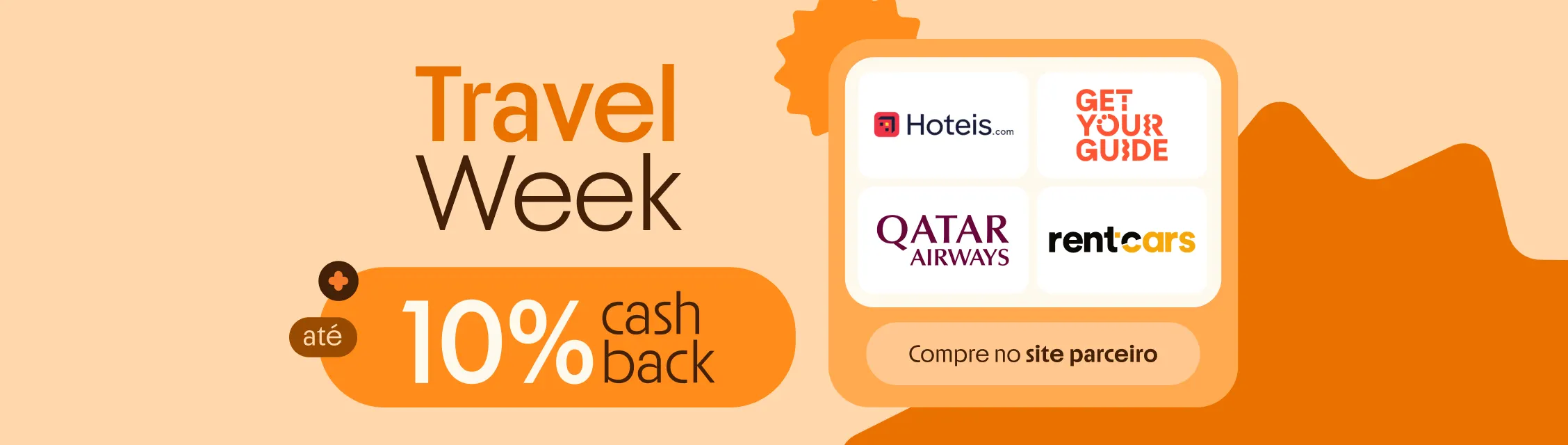 Travel Week com até 10% de cashback