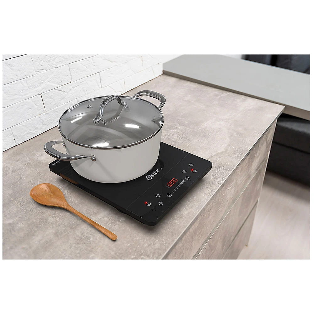 Cooktop Portátil por Indução Oster em Vitrocerâmico com 01 Boca, Painel Touch Preto - OTOP100 110