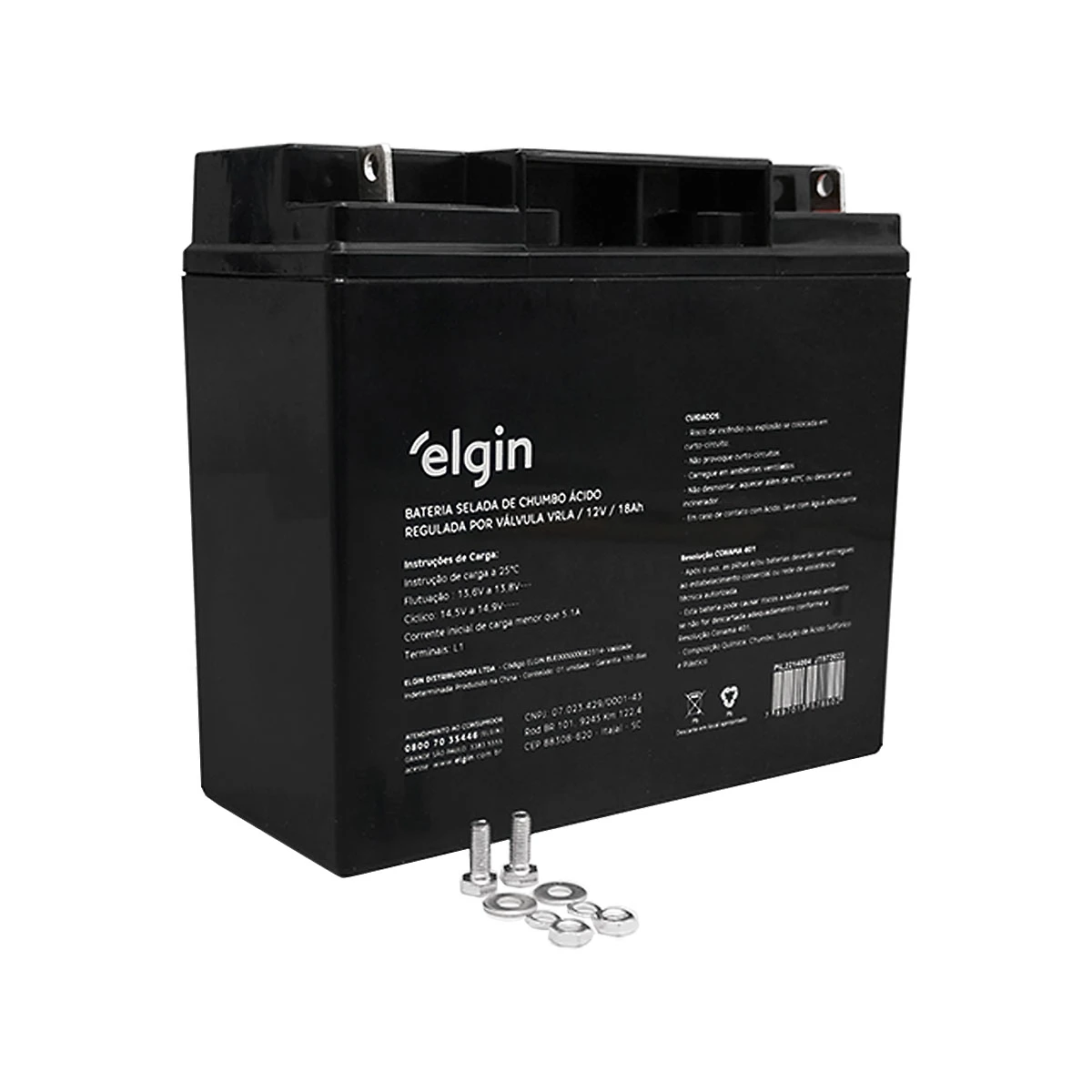 Bateria Selada Elgin, P/ Nobreak, VRLA, 12V 18Ah - 82314