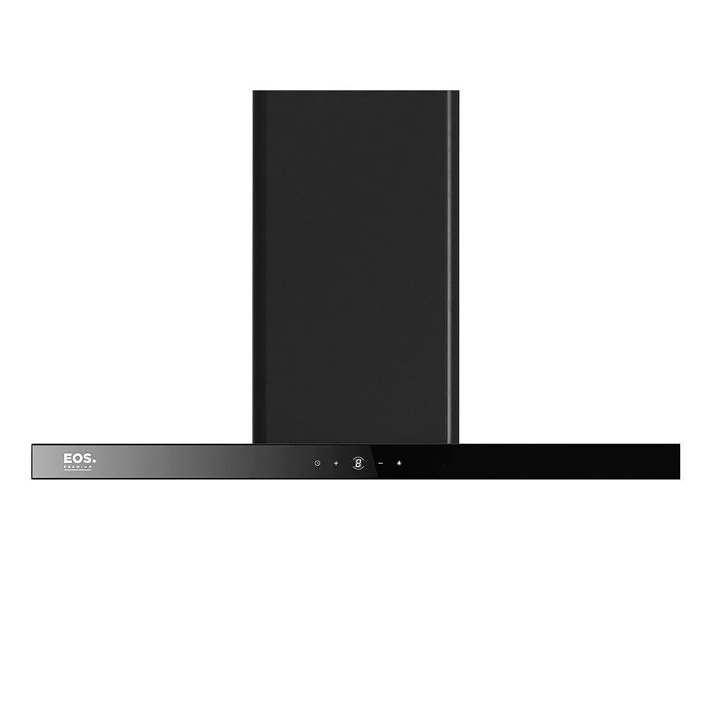 Coifa e Depurador de Ilha EOS 90cm Premium com Painel Digital Touch e Vazão de 1200m³/h Inox Preto ECO91ITDP 110V