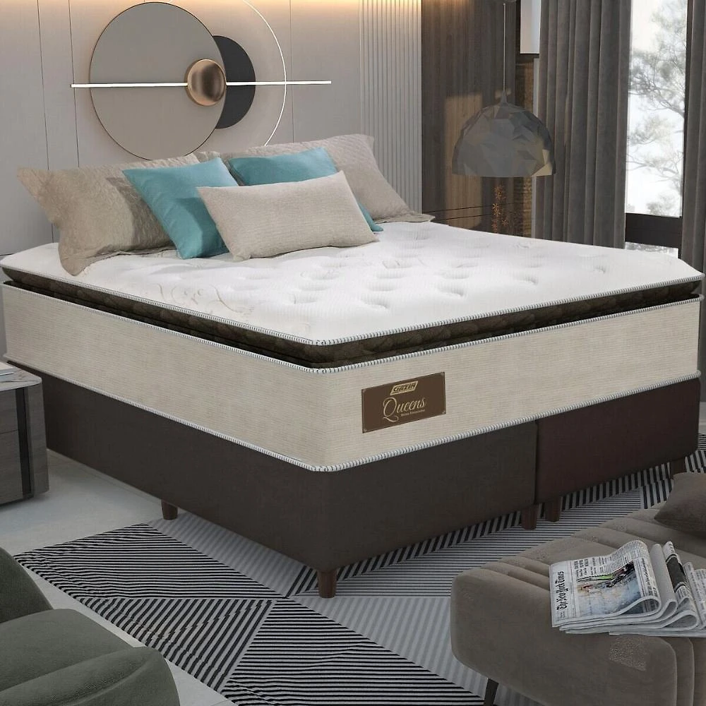 Cama Box Conjugado King com Colchão (193x73x203) Gazin CR35350