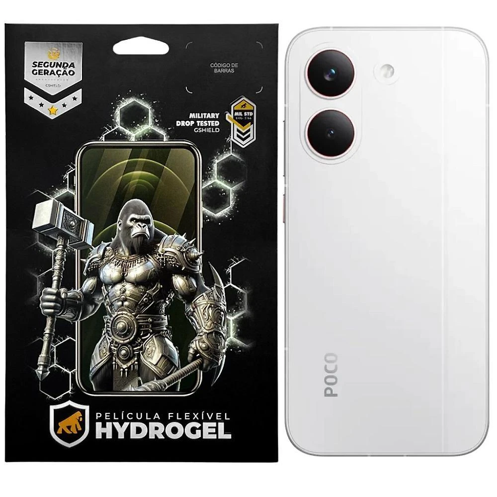 Película Traseira Gshield Poco X8 Pro Hydrogel Hd com Tecnologia Hidro Nano Pet e Tpu Soft Gel