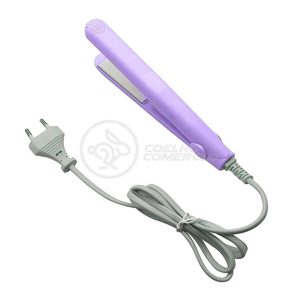 Mini Chapinha Prancha Para Viagem 17cm Bivolt Roxo