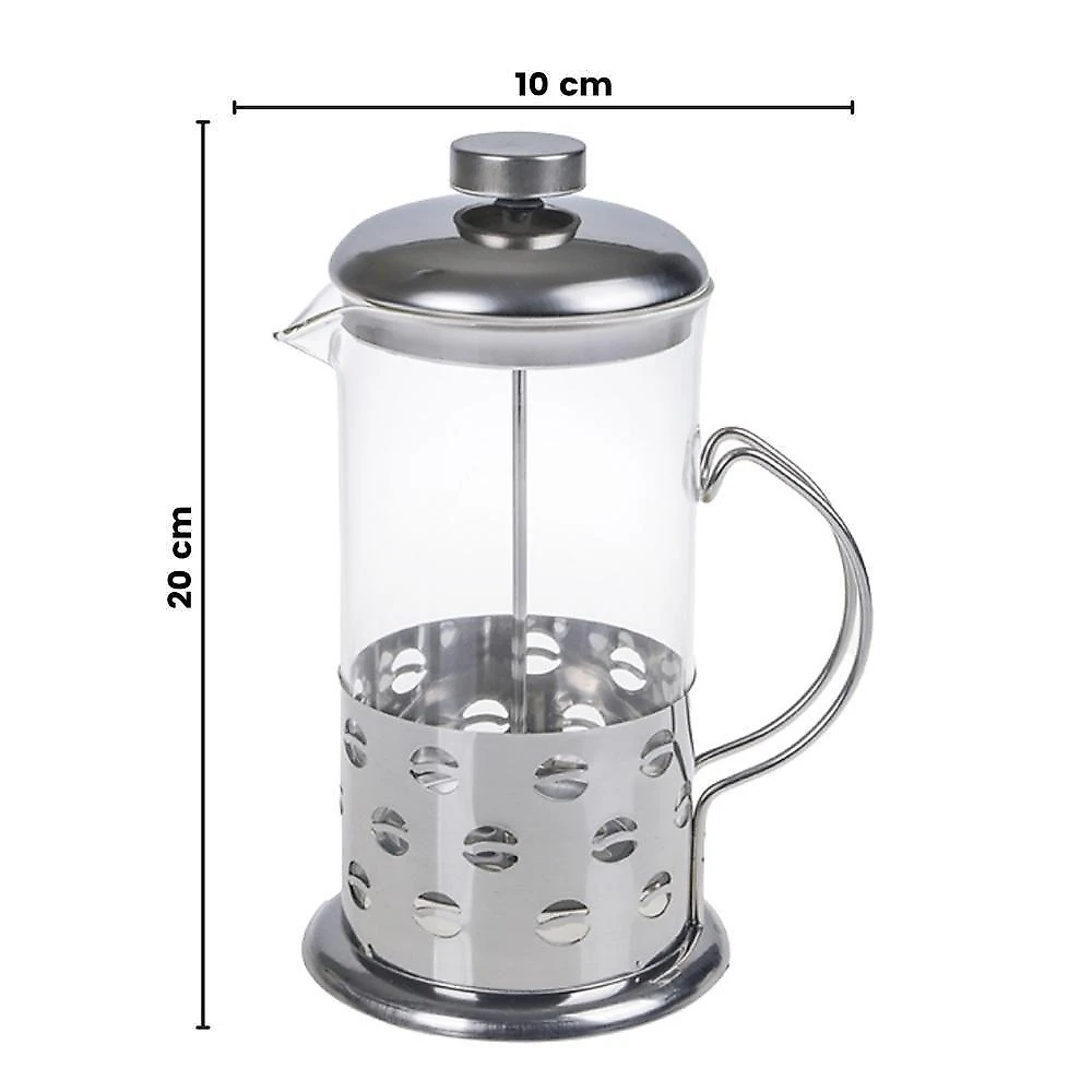 Cafeteira Francesa Em Inox Luxo Chaleira Expressa Em Vidro Cremeira Bule Prensa French Press Luxo 600ml