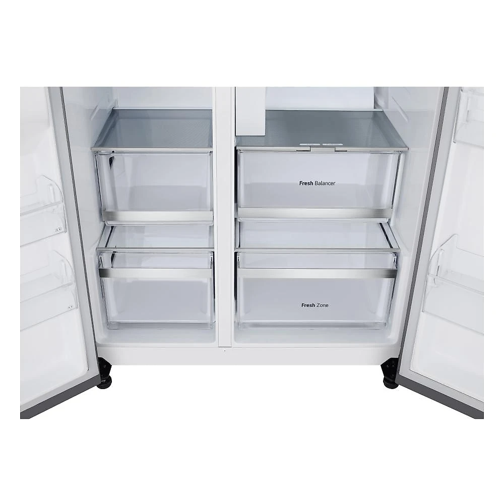 Geladeira lg side by side gc-l267klq 638l inox look bivolt inverter wi-fi