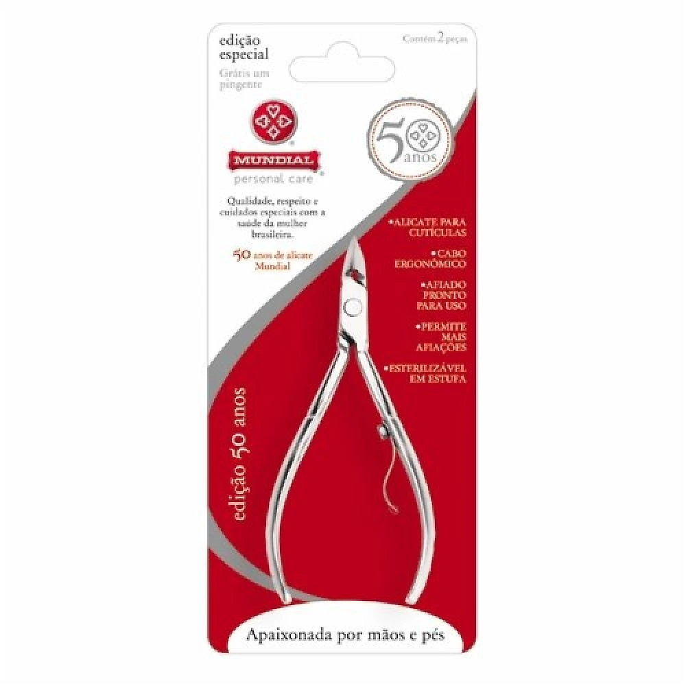 Alicate Para Cutículas Mundial Classic Aço Carbono Niquelado R/577