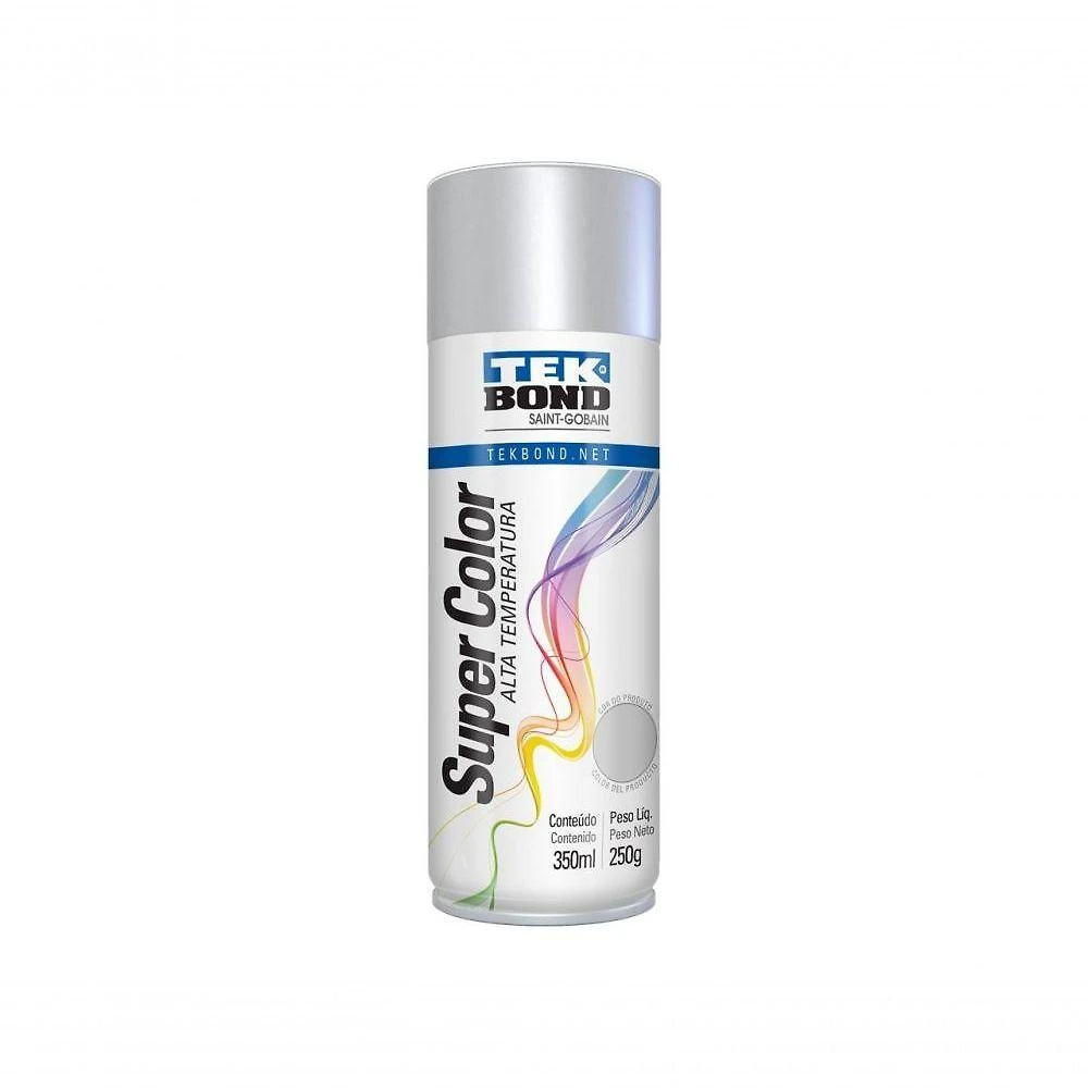 Tinta Spray Tekbond Alta Temp Aluminio 350ml-250g