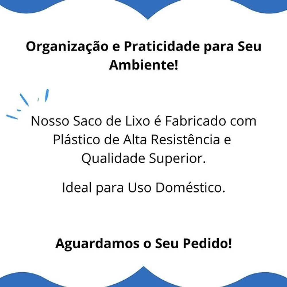 Saco para Lixo Sacos de Lixo 60 Litros em Polietileno de Baixa Densidade Preto Higipack