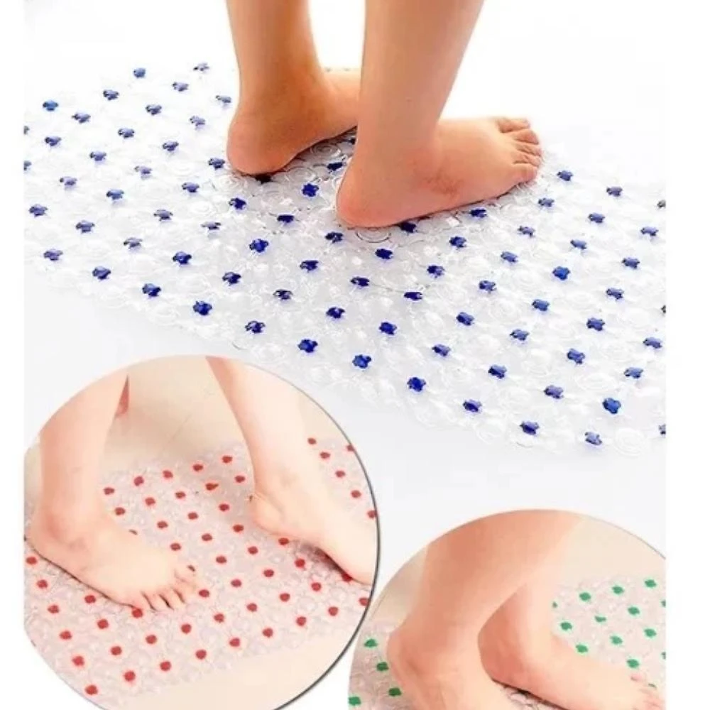 Tapete Antiderrapante para Box de Banheiro em PVC e Borracha 33CM X 61CM Grande Yeet