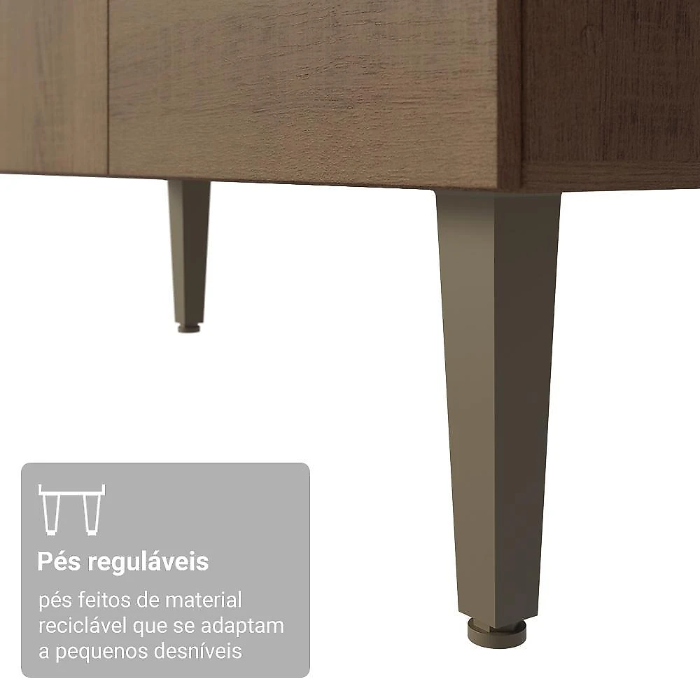 Armário de cozinha compacta 235cm rustic gourmet madesa xc03