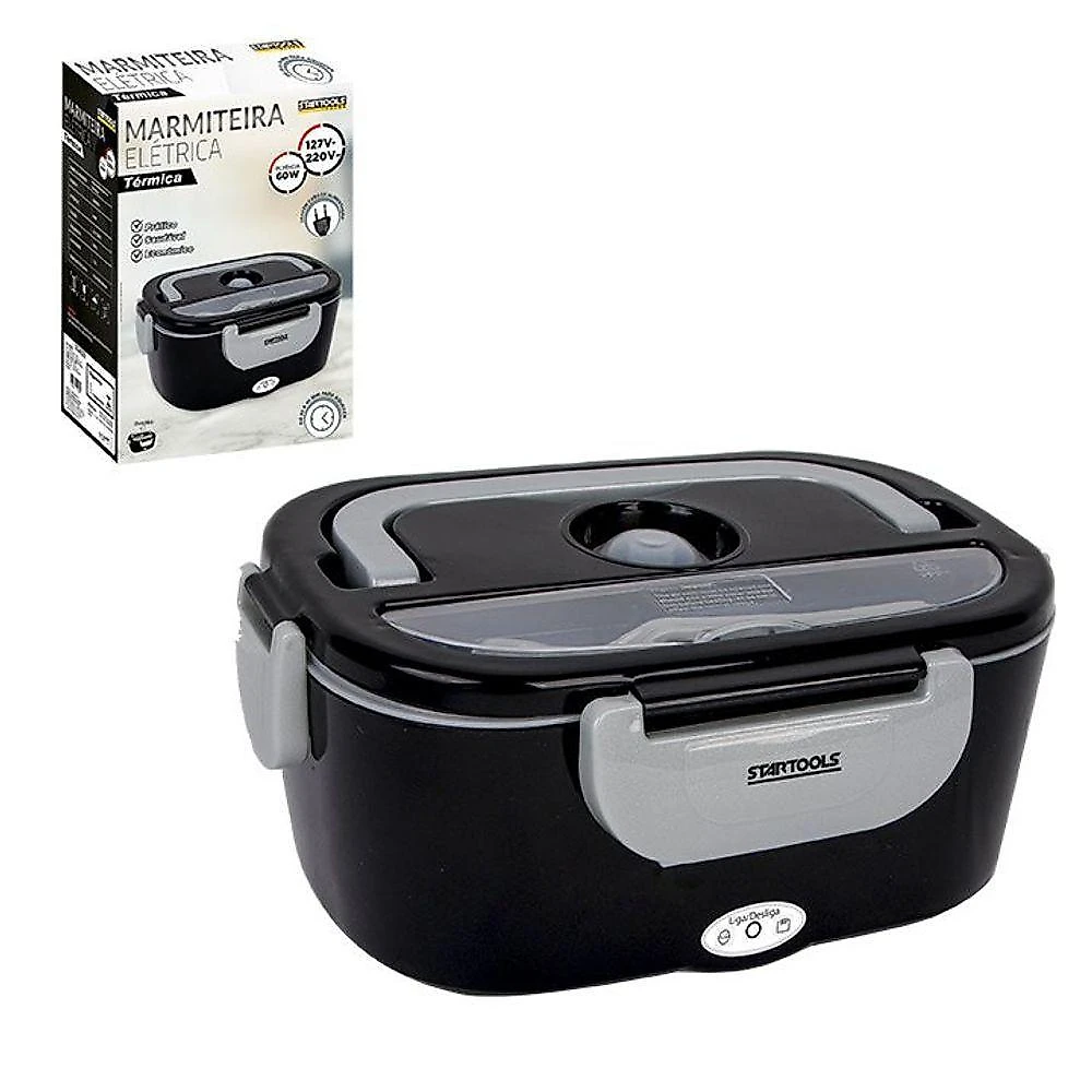 Marmita Elétrica Térmica Bivolt com Rápido Preto Startools 1,5L