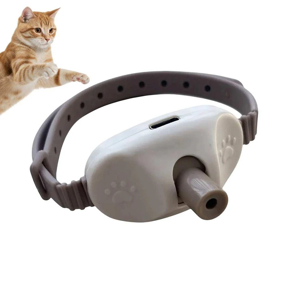 Coleira Laser Interativa AB Mídia SU-COLE para Gatos Silicone Marrom USB