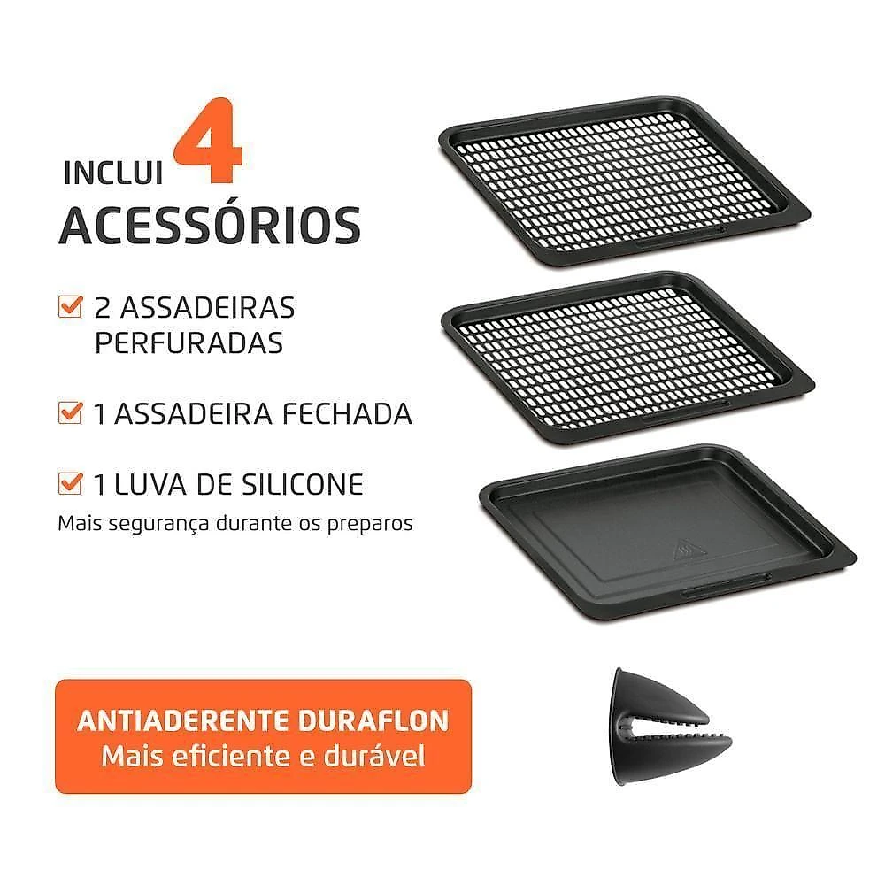 Fritadeira sem Óleo Mondial AFON-12L-AB 12L 2000W Preto 110V