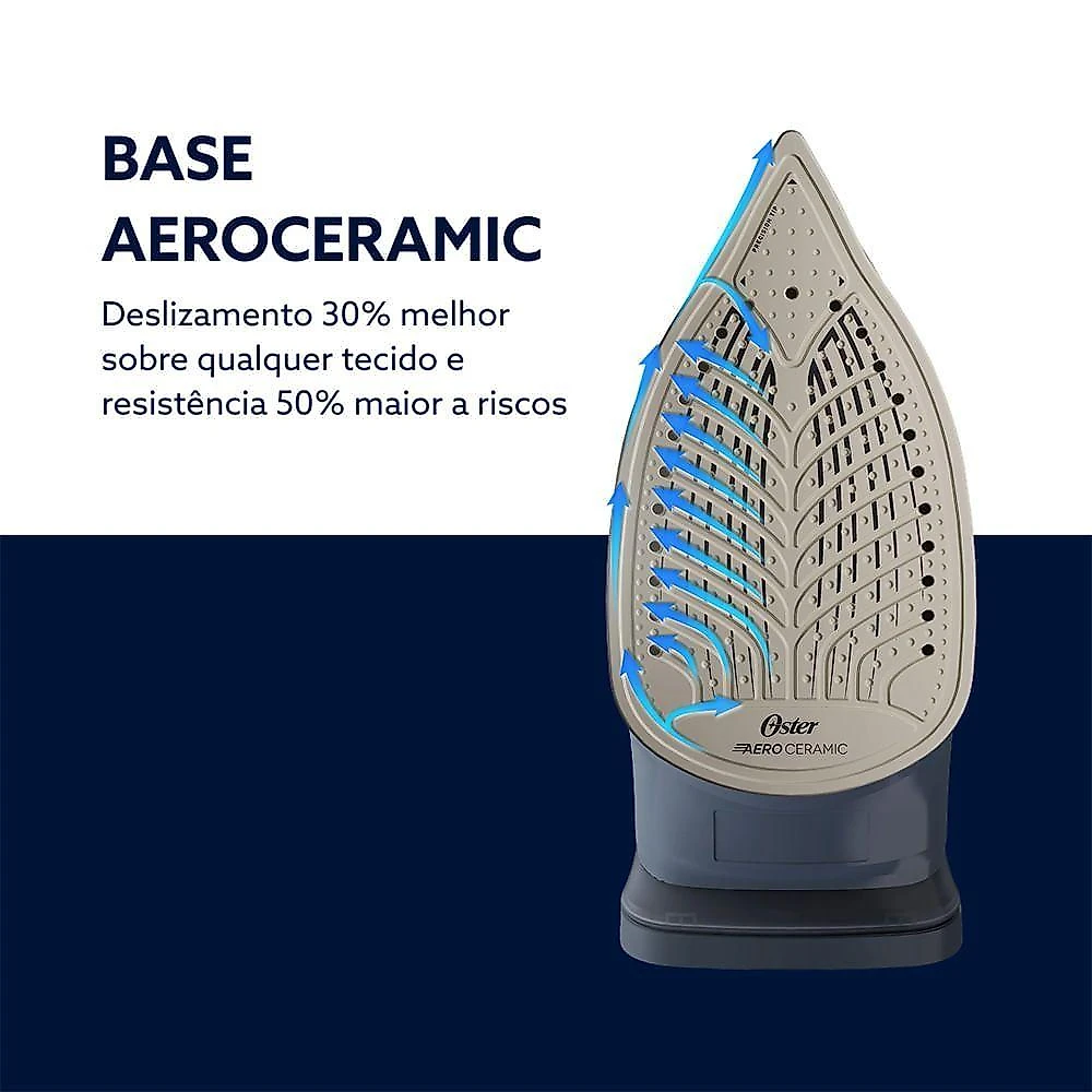 Kit Ferro De Passar Aeroceramic 250ml E Aspirador Vertical Blue 3 Em 1 110V