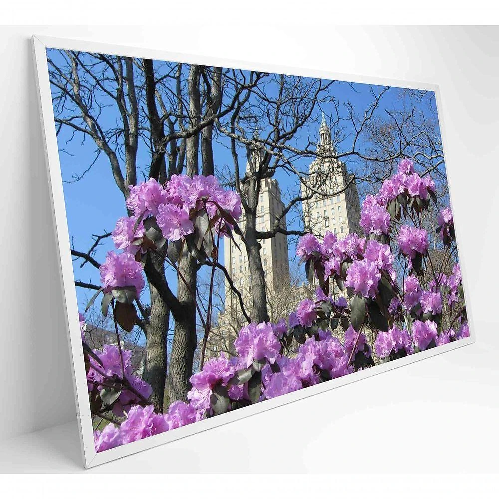 Quadro Flores Central Park 120x80 Cm Tecido Canvas