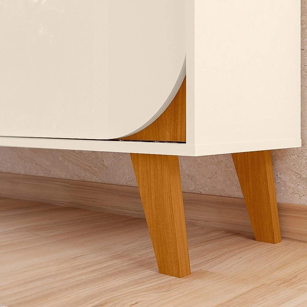 Rack com Painel para Tv 65 Polegadas Duna Cinamomo/Off White