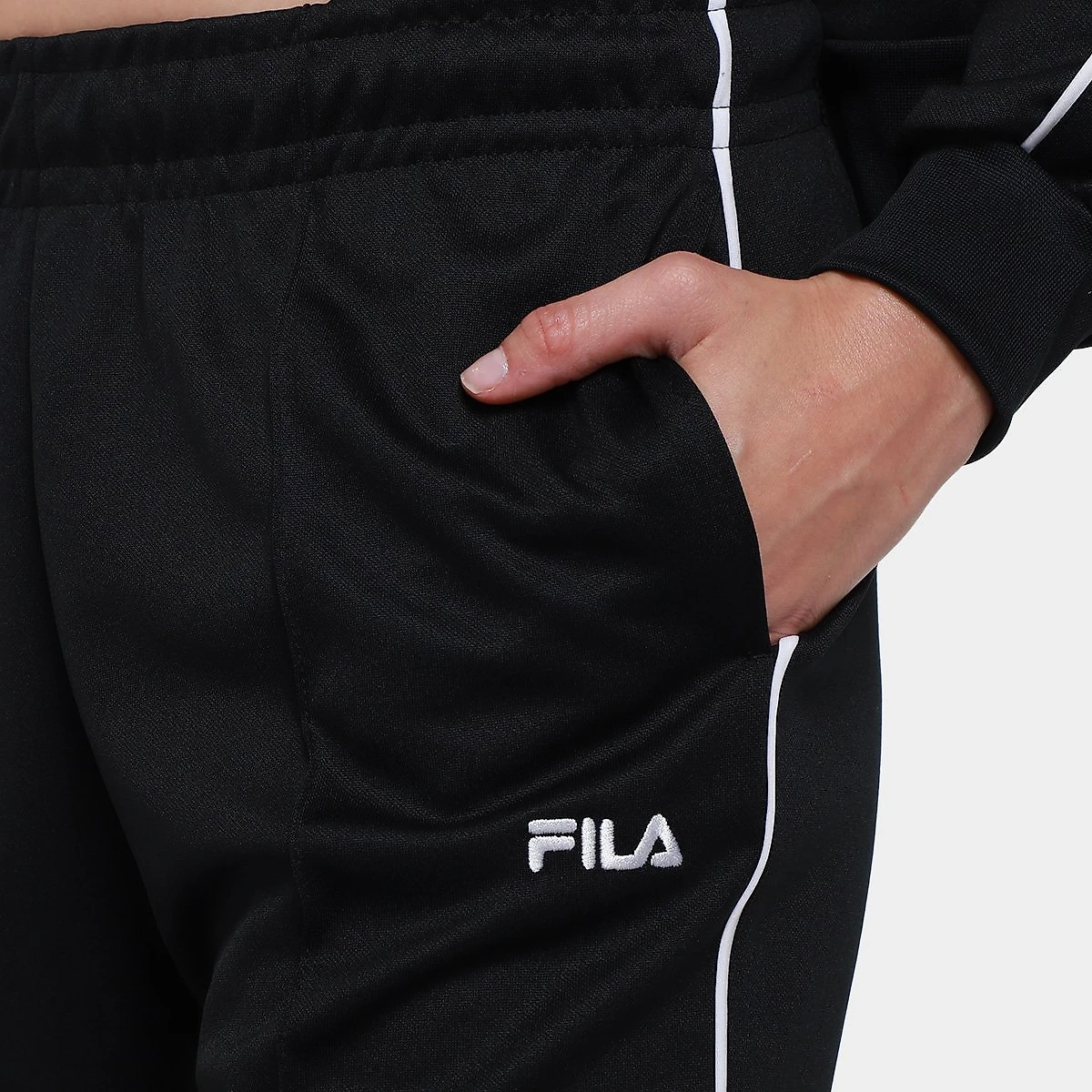 Agasalho Fila Classic Icon Feminino Preto+Branco - G