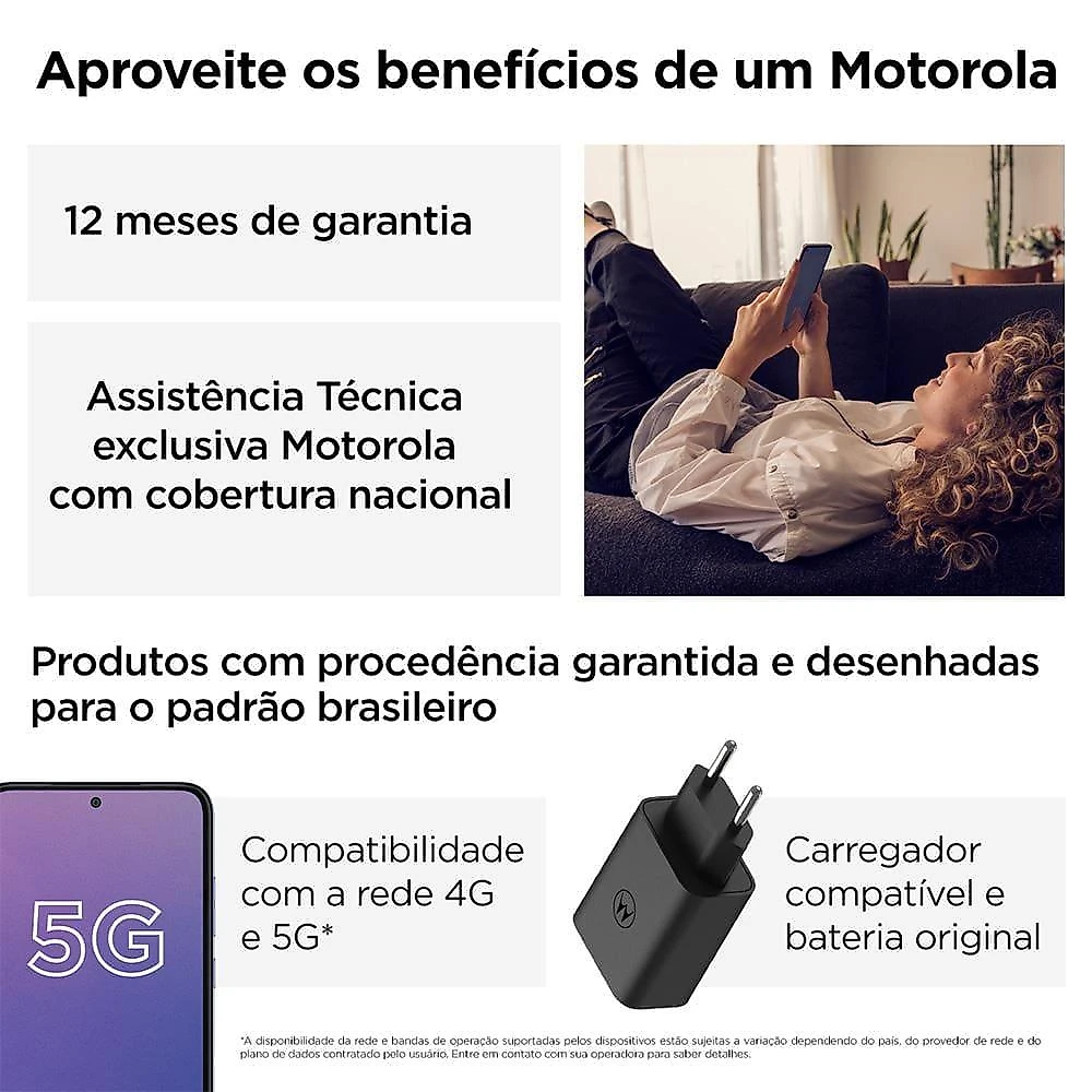 Smartphone motorola edge 40 neo 5g peach fuzz 256gb 10gb (8gb ram + 2gb ram boost) 50mp ultra-pixel ai camera ip68 nfc