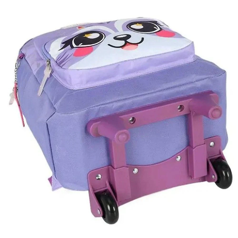 Mochila Rodinha Luxcel Up4you Alça Unicórnio Pet Poliéster Lilás Infantil Feminino 22,5L