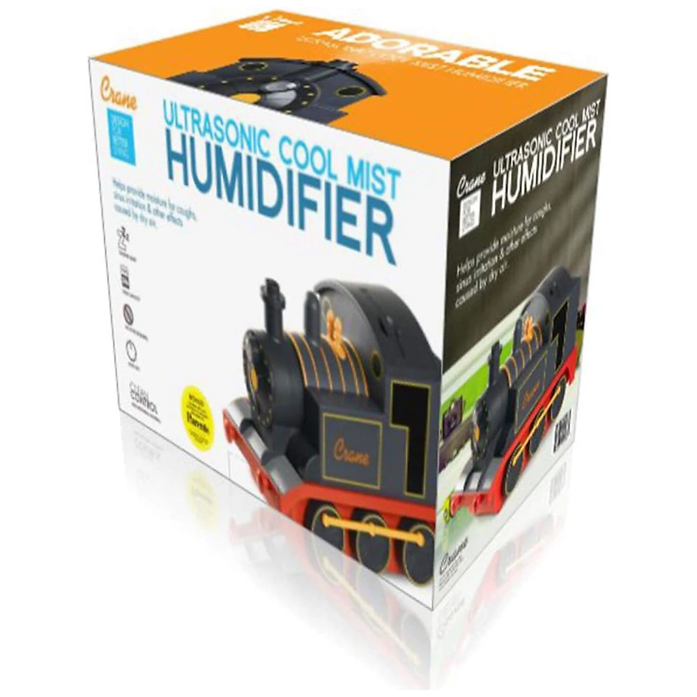 Umidificador Ultrassônico 3,7L com Tema de Trem, Configurações Ajustáveis e Desligamento Automático para Ambientes até 46m2, 110V, CRANE, Cinza 110v