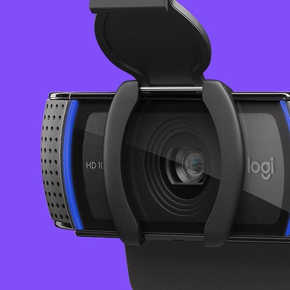 Webcam Full HD Logitech C920s com Microfone Embutido, Proteção de Privacidade, Widescreen 1080p, Compatível Logitech Capture - 960-001257