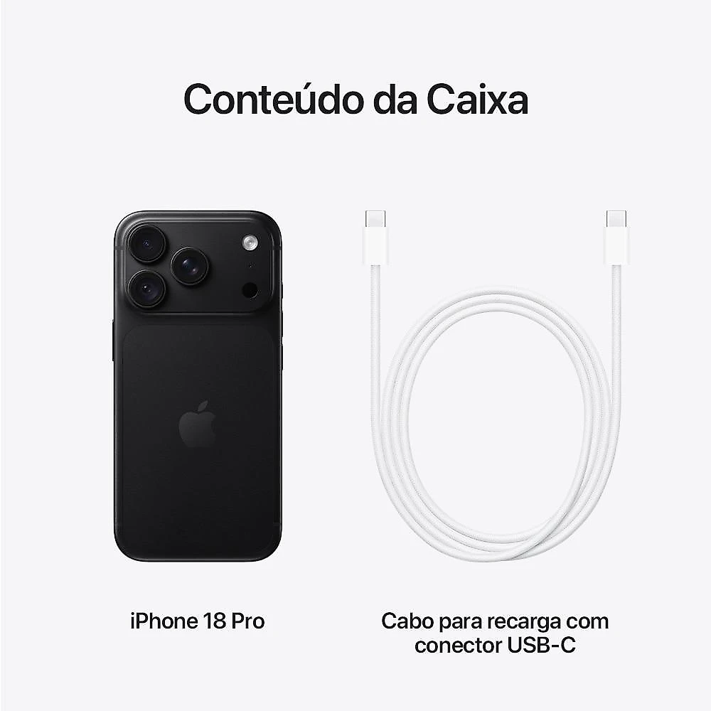IPHONE 18 PRO BLACK 1TB MJRY4BE/A iPhone 18 Pro 1TB Preto