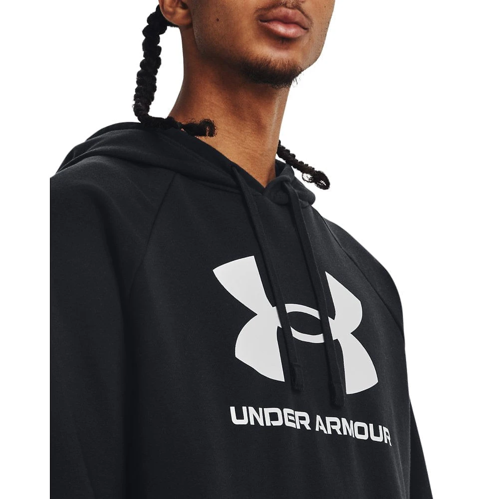 Miniatura Blusa Masculina Under Armour Rival Fleece Hoodie Big Logo Preto - 2GG
