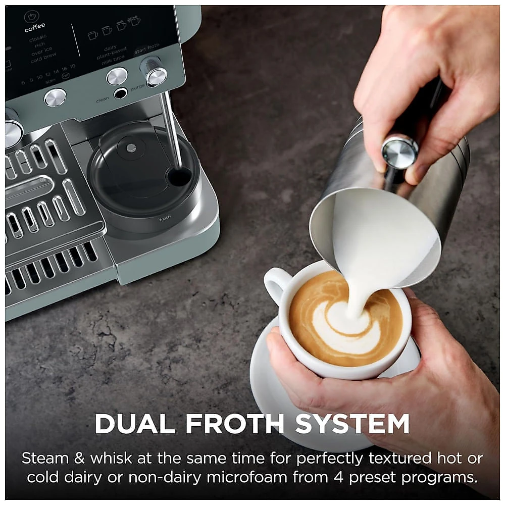 Cafeteira Ninja Luxe Café Premier Espresso, Drip e Cold Brew Moinho Integrado 1650W Verde