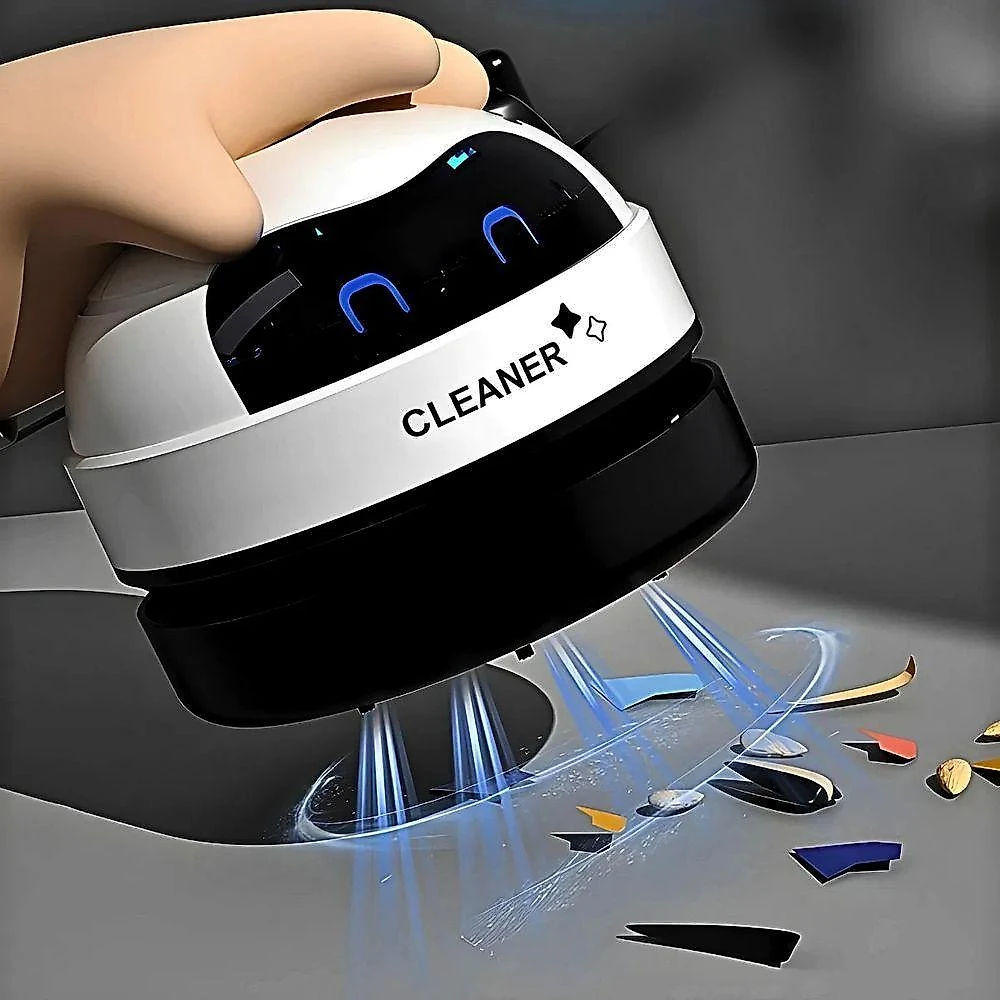 Robô Mini Aspirador Mesa Papa Migalhas Com Coletor Recarregável Usb