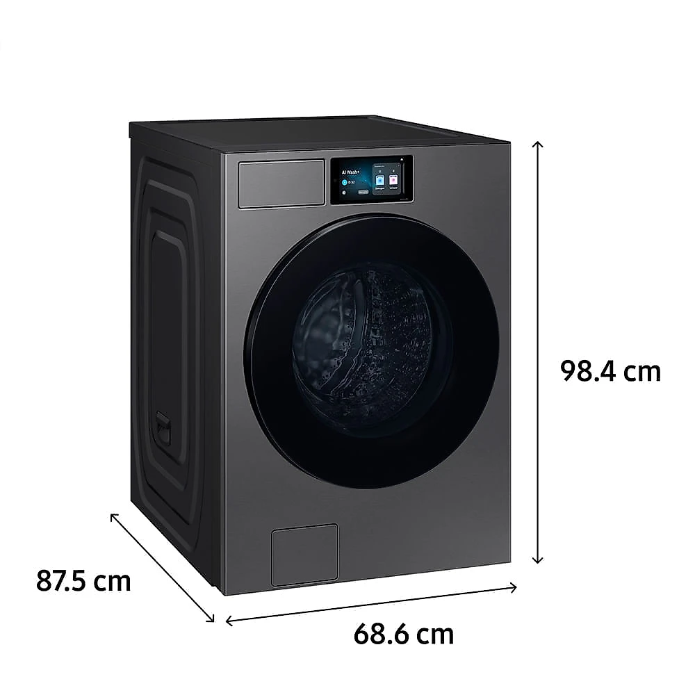 Lavadora de Roupas Samsung 20 Kg Bespoke AI Laundry Inox com 06 Programas de Lavagem - WF90F 220
