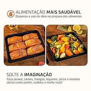 Fritadeira Elétrica Air Fryer Oven Mondial AFON-12L-BIN 12L 2000W Painel Digital 10 Funções 110V