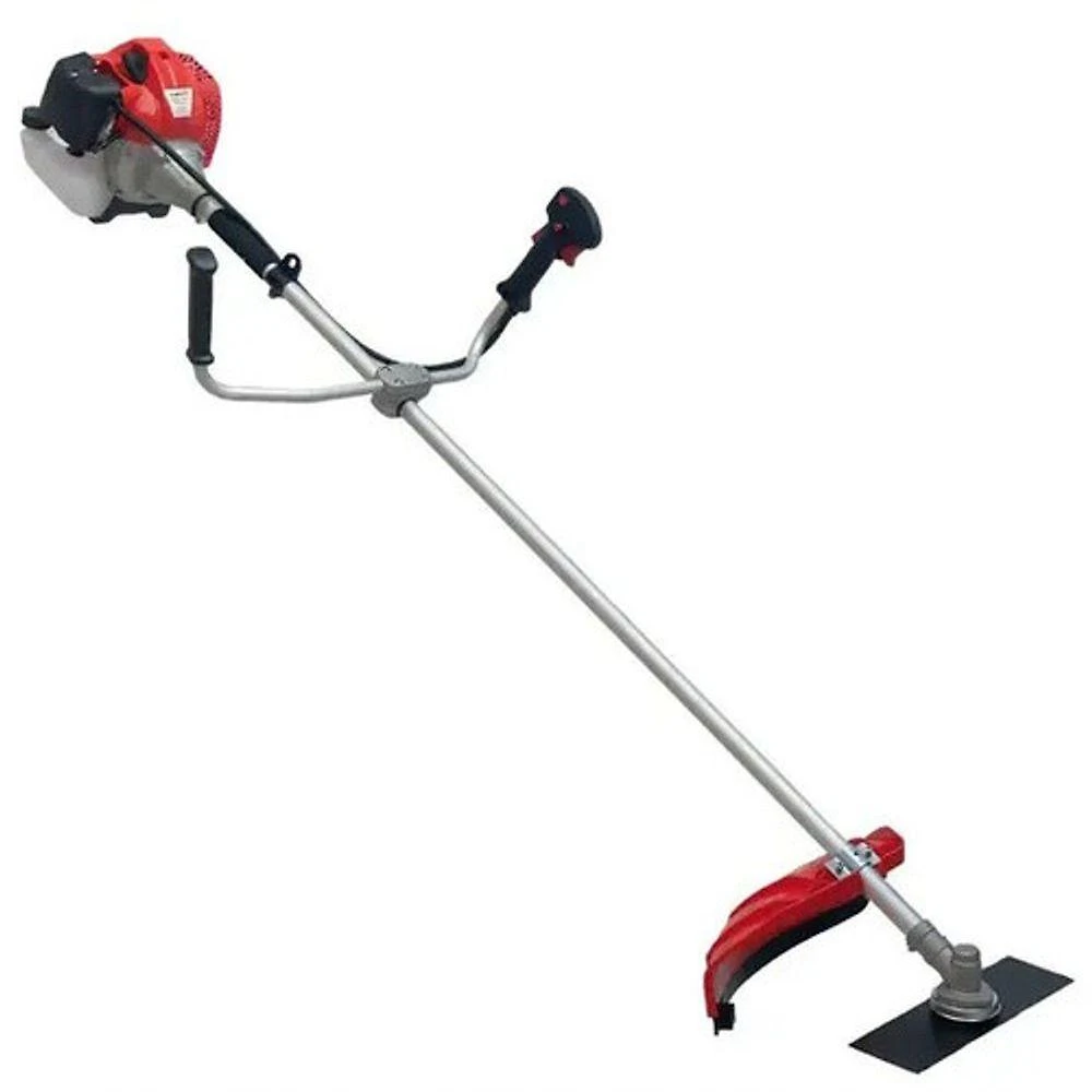 Roçadeira Profissional A Gasolin Cg430 Tb 43cc 2hp Com Faca 2 Pontas P/ Mato Alto Capim + Lamina De Vídea 40d P/ Troncos