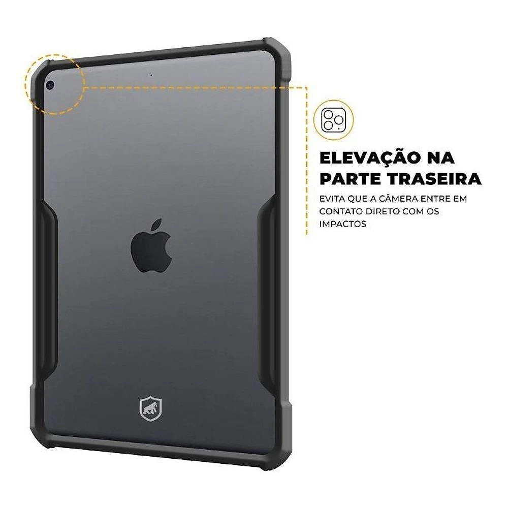 Kit Capa Dual Shock X E Caneta Dinamic Para Ipad 10.2 (7 / 8 / 9 Geração) - Gshield