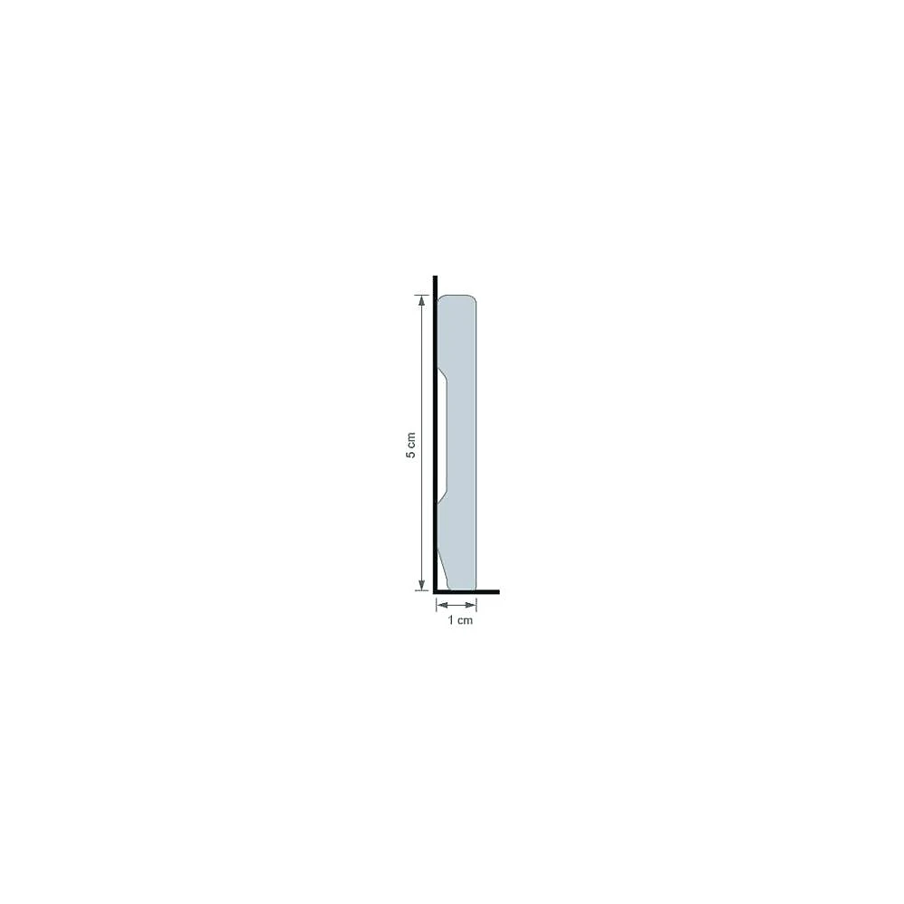Rodapé de Poliestireno Liso 5cm X 2,40m Rende 2,4 Metros Casa Grassi Rodapé de Poliestireno 5cm x 10mm x 2.25m Liso Slim Metro Linear Casa Grassi Branco