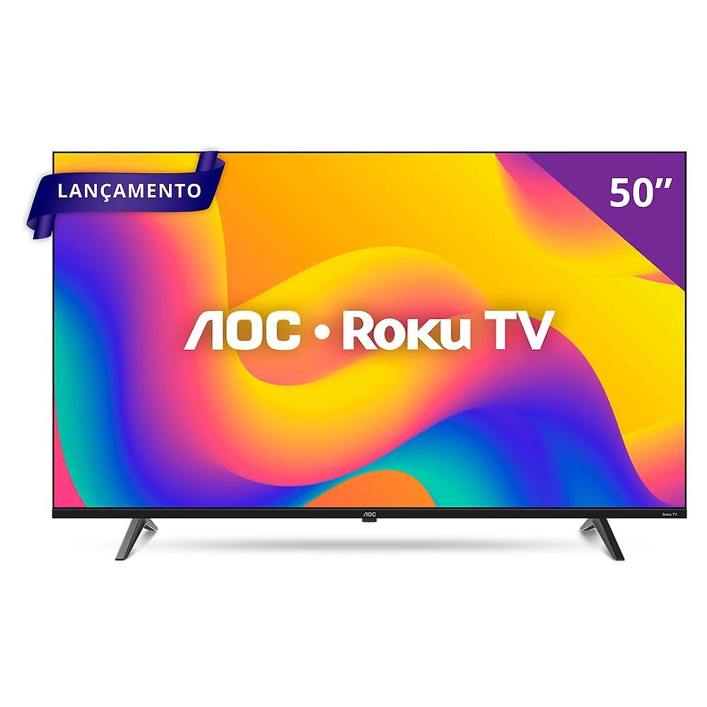 Miniatura Smart TV AOC 50 Polegadas, DLED, 4K, Roku TV - 50U7045/78G Preto - Bivolt