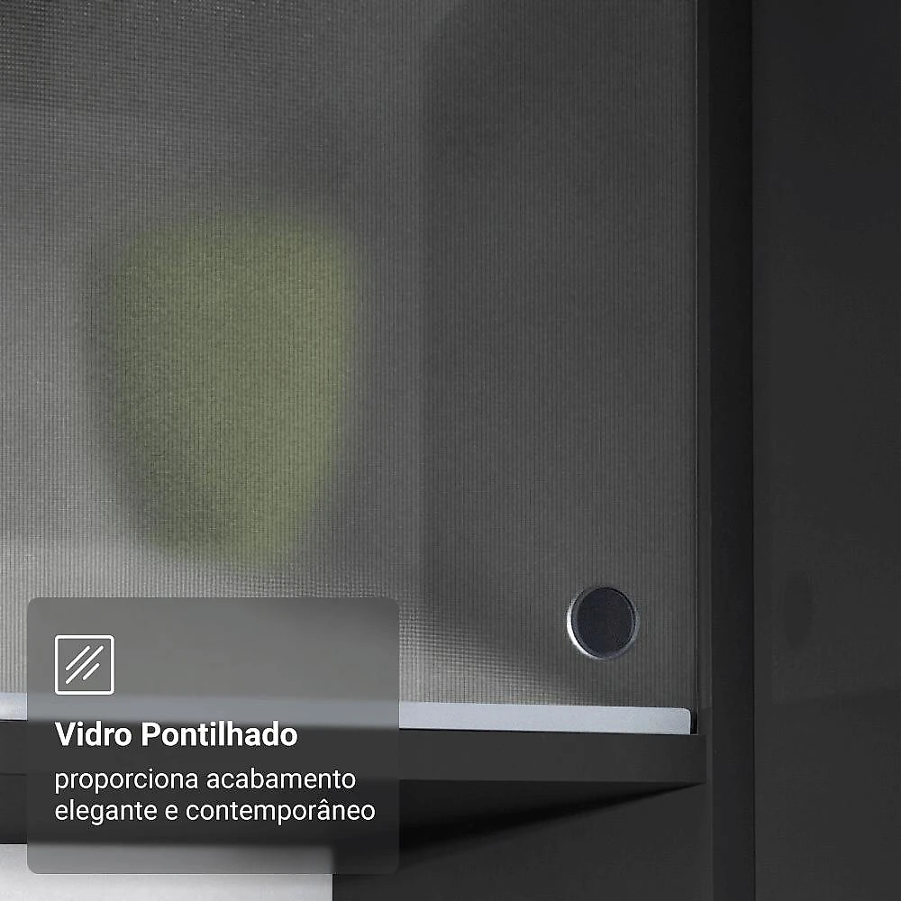 Armário de Cozinha Compacta 200 cm Preto Nice Madesa 13