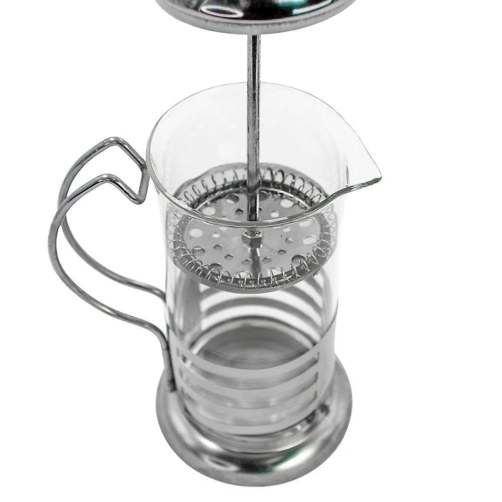 Cafeteira Prensa Francesa Infusor Cremeira Vidro E Aço Inox 350ml Cafe Cha