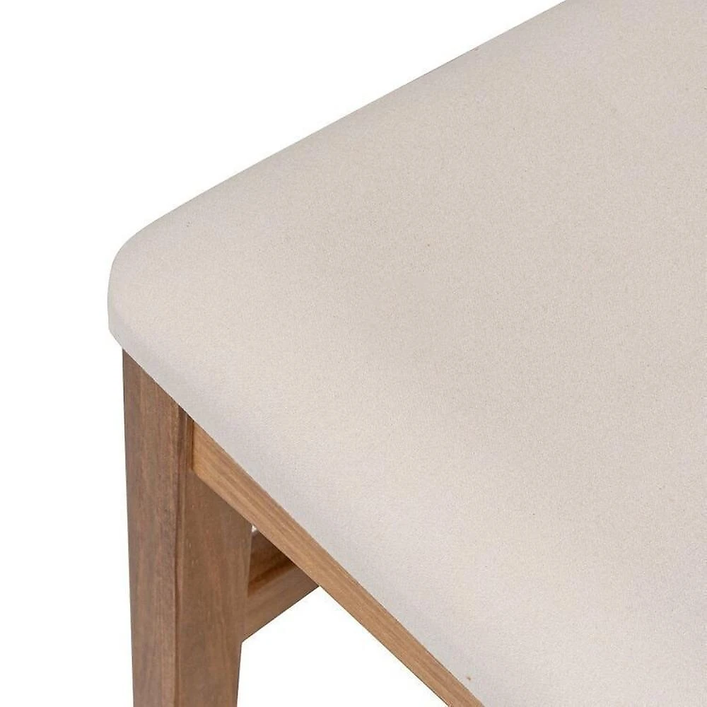 Conjunto Mesa de Jantar Redonda Madeira Maciça com 4 Cadeiras Estofadas Olmo Mel Mel