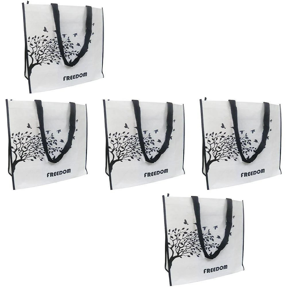 Sacola De Ombro Bolsa Ecobag Kit 5 Uni Ecologica Mercado Compra Dobravel
