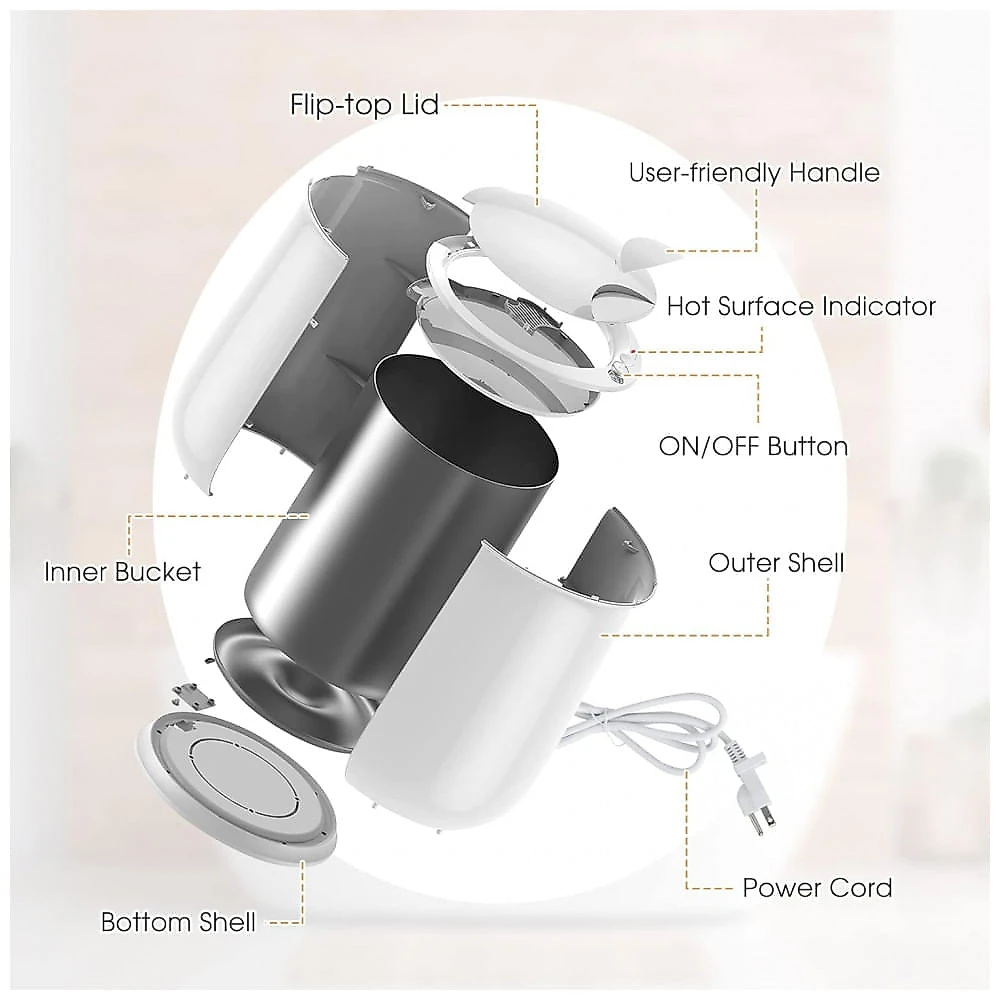 Aquecedor de Toalha Elétrico 21L com Desligamento Automático, 110V, WELLHUT, Branco